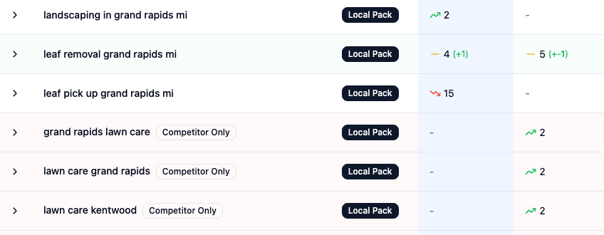 Local Pack Analyzer Dashboard Preview